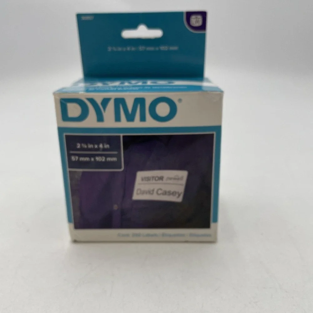Adhesive white name badge labels 2 1/4